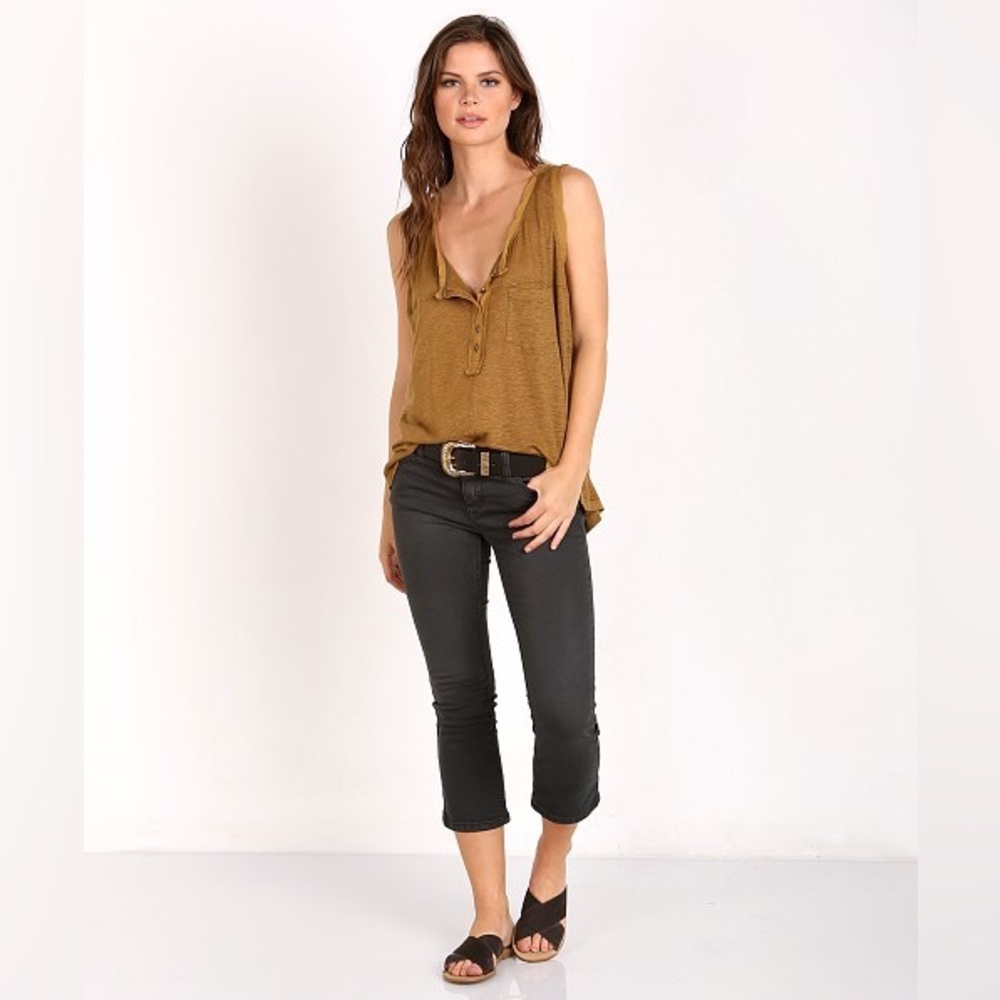 Free People Traveler Tank Moss Size Medium